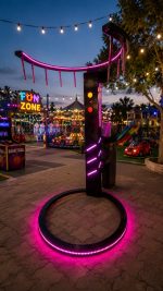 Commercial arcade reflex game with random falling sticks